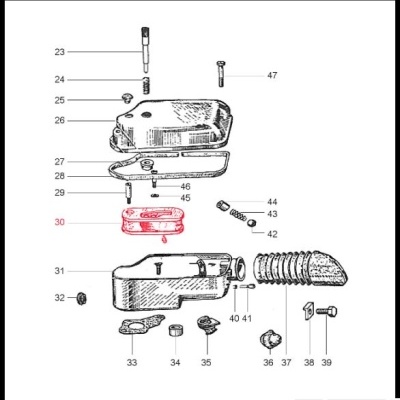 Desenho esquemático técnico de peças automotivas