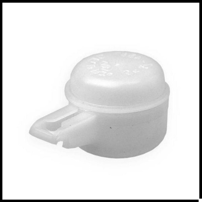 Tampão plástico branco com tampa articulada