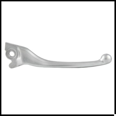 Alavanca metálica prateada para motocicleta com extremidade arredondada