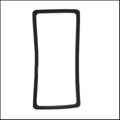 Vedante retangular preto de material flexível