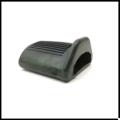 Apoio de borracha para pedal preto com ranhuras