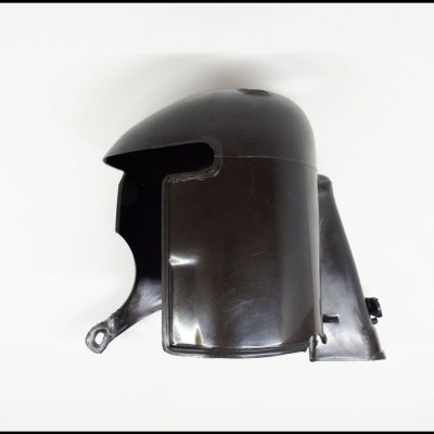 Peça lateral preta para motocicleta em plástico brilhante