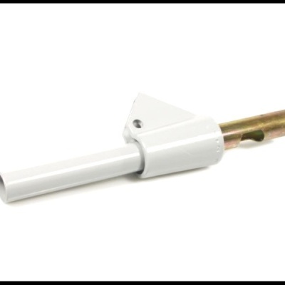 Supressor metálico branco com tubo e orifício