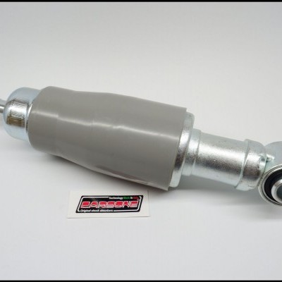 Amortecedor metálico com proteção de borracha cinza e autocolante 'DASERS'