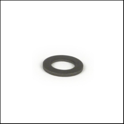 Anel de vedação preto circular sobre fundo branco