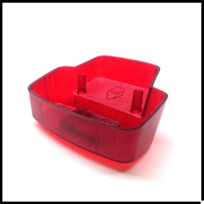 Peça de farolim traseiro vermelho translúcido para veículo