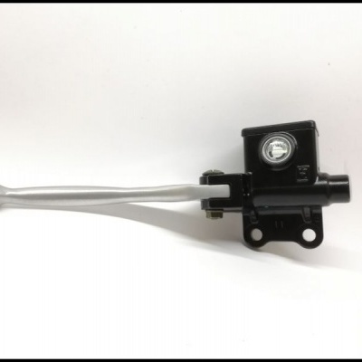 Alavanca de travão para motocicleta preto e prateado com medidor