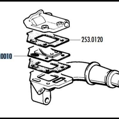 Diagrama técnico de componentes automóveis com códigos 253.0120 e 213.0010