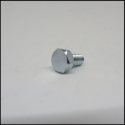 Parafuso metálico com cabeça sextavada prateada