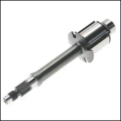 Peça metálica cilíndrica com engrenagens e estrutura circular