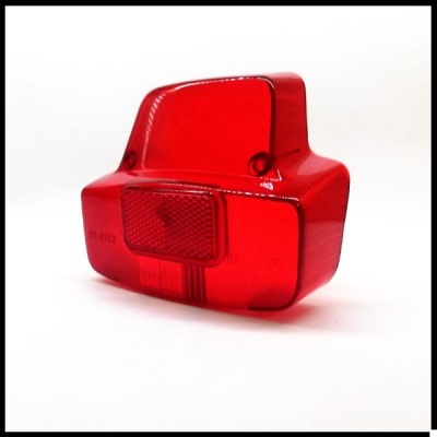 Luz traseira vermelha para bicicleta em plástico translúcido