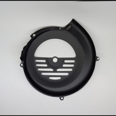 Tampa circular preta para ventilador ou motor com ranhuras