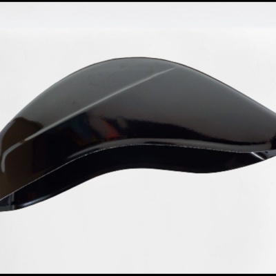 Capa para espelho retrovisor de automóvel preta brilhante