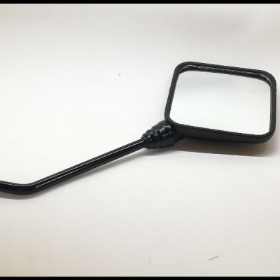 Espelho retrovisor lateral de mota preto com vidro quadrado