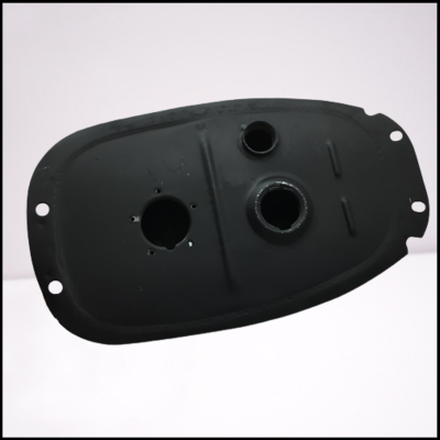 Tanque de combustível preto para motocicleta com três aberturas e quatro furos de fixação