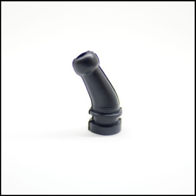 Peça de xadrez cavalo preto em fundo branco