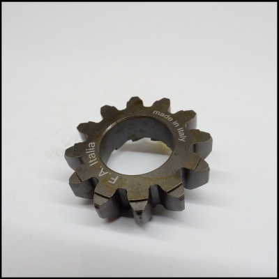 Engrenagem metálica bronze com inscrições 
