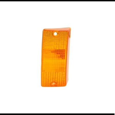 Refletor laranja com textura quadrada e orifícios de fixação