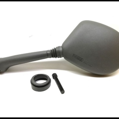 Espelho retrovisor lateral preto fosco com peças e parafuso