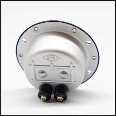 Indicador de combustível metálico redondo com flange e terminais na base