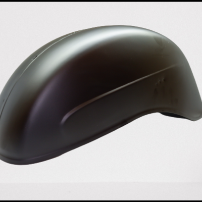 Capacete de proteção preto com acabamento liso