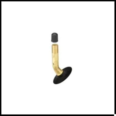 Válvula de roda dourada com tampa preta num fundo branco