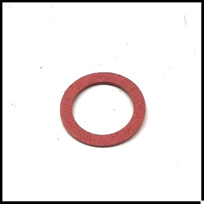 Anel de vedação vermelho circular em fundo branco