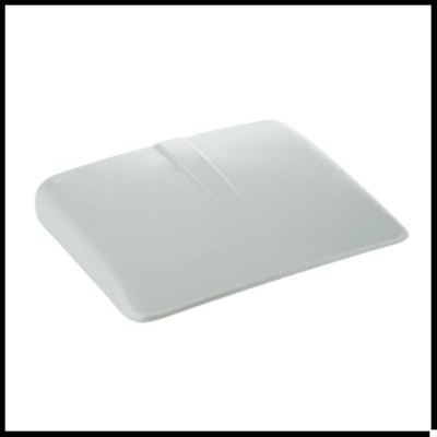 Moldura de teto branca quadrada de plástico com linha central