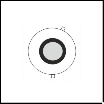 Prato circular com anel preto e centro cinzento