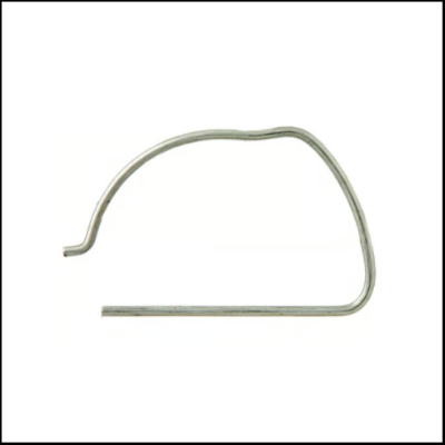 Anilha metálica prateada de formato irregular