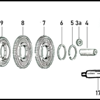 Desenho técnico de peças metálicas numeradas para montagem.