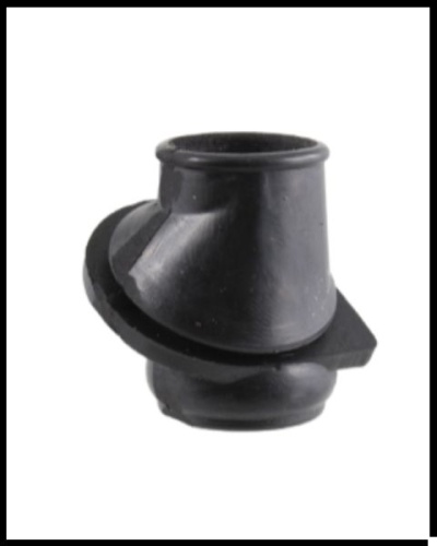 Peça plástica preta com forma cónica e base ovalada