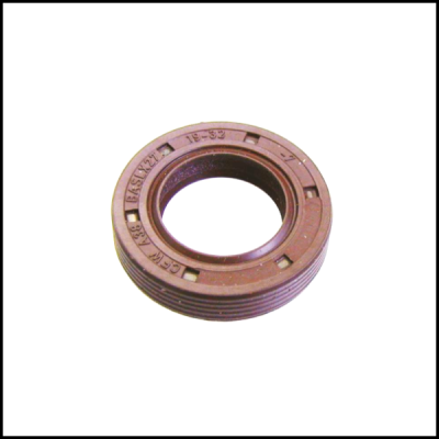 Vedante redondo castanho com inscrições