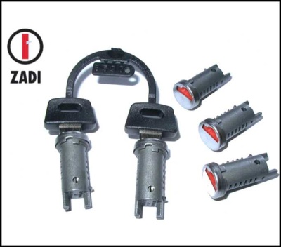 Conjunto de fechaduras ZADI com chaves e cilindros