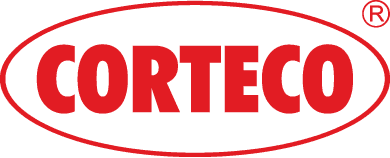Logótipo da marca CORTECO vermelho sobre fundo branco