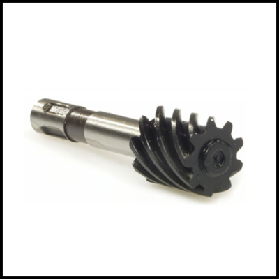 Engrenagem helicoidal metálica com peça cilíndrica