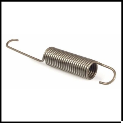 Mola helicoidal metálica prateada