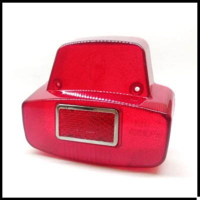 Luz traseira vermelha em plástico translúcido para bicicleta ou moto