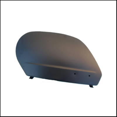 Proteção metálica cinzenta com dois furos