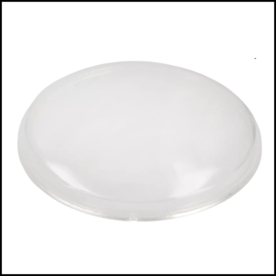 Lente redonda convexa de plástico transparente