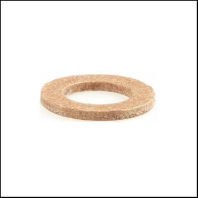 Anel de feltro castanho redondo com furo central