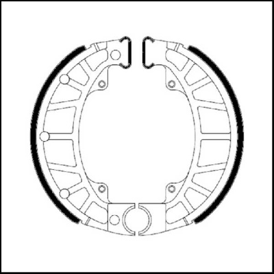 Desenho a preto e branco de par de sapatos com design estilizado
