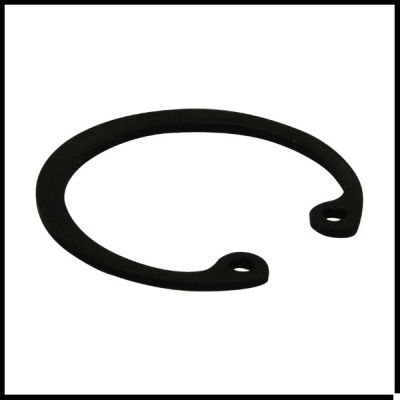 Anel de retenção preto circular com dois orifícios