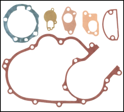 Conjunto de juntas variadas para motor de diferentes cores e materiais