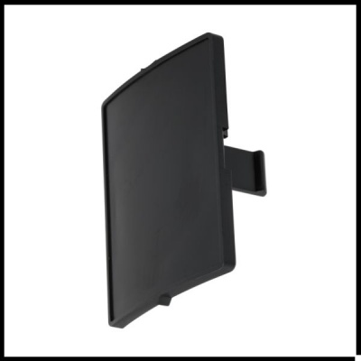 Suporte preto de plástico com design simples isolado em fundo branco