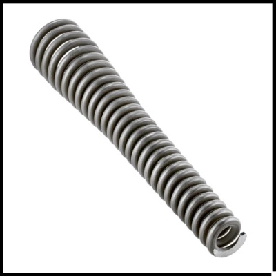 Mola metálica espiral prateada