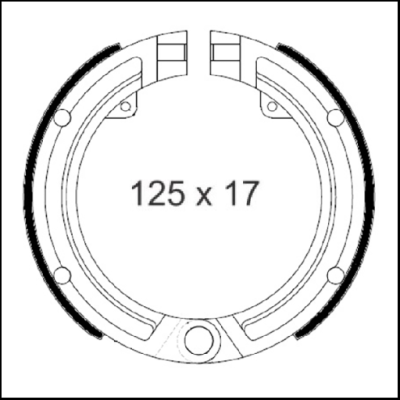 Peça circular metálica com texto '125 x 17' no centro
