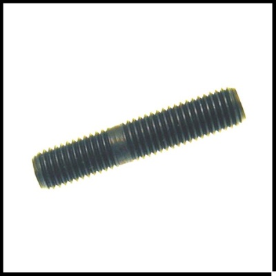 Parafuso duplo roscado preto com seção lisa ao centro