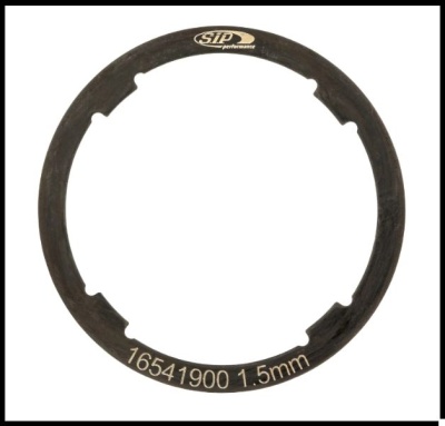 Anel de metal preto com texto impresso SIP performance 16541900 1.5mm