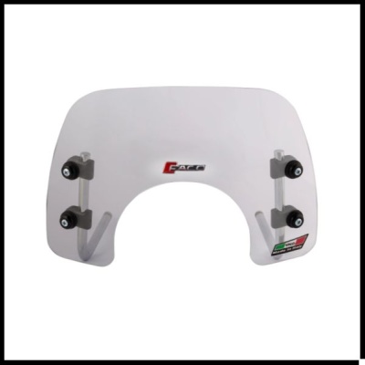 Para-brisas transparente com suportes e logótipos E-PASS